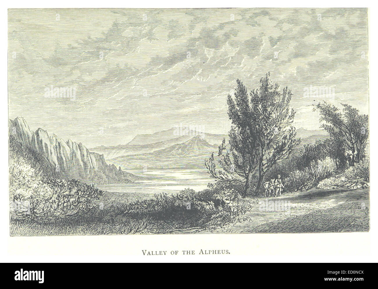 FARRER(1882) p239 VALLEY OF THE ALPHEUS Stock Photo