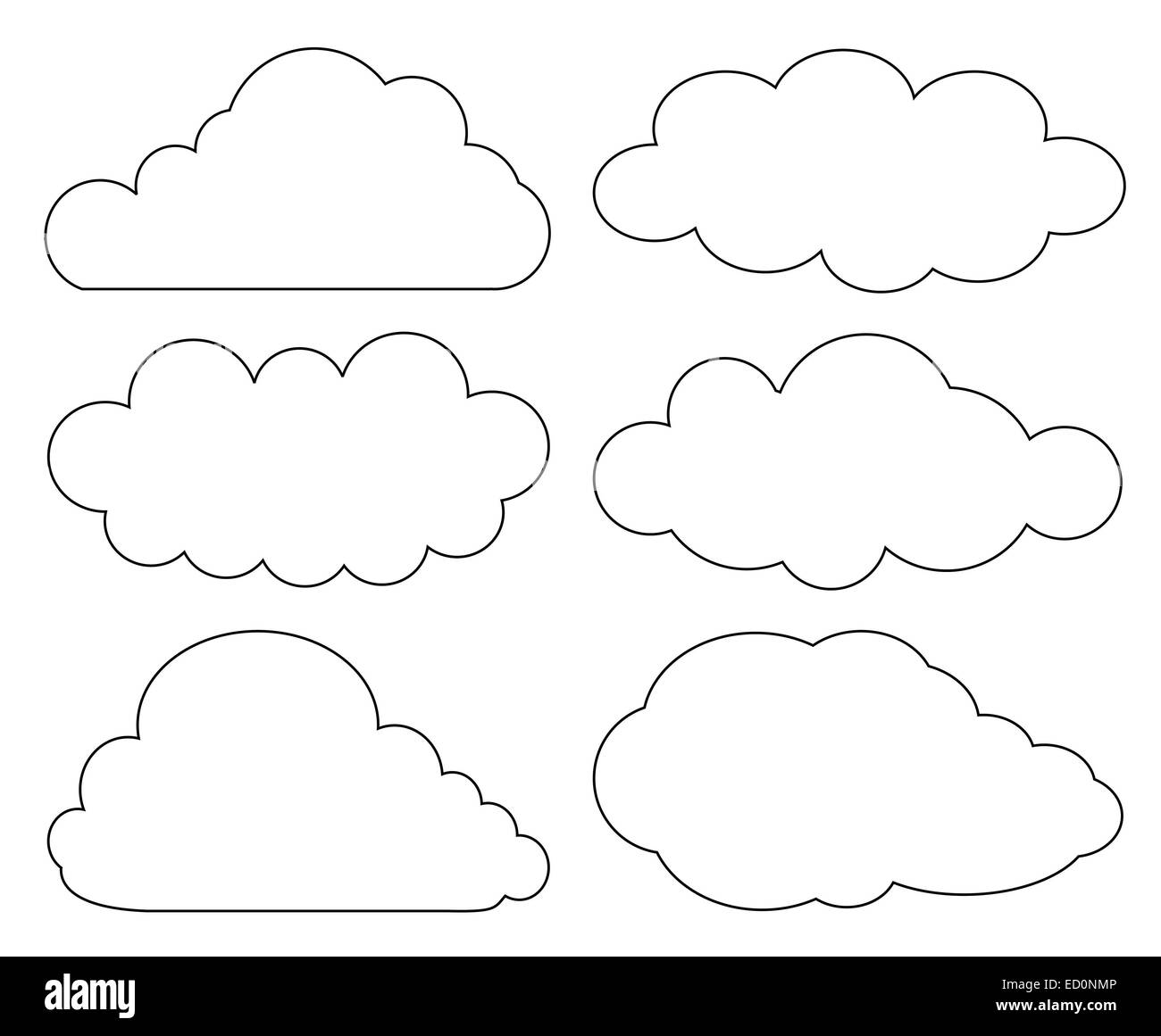 nuvolette da colorare - 6 Clouds Cut Out Stock Images & Pictures - Alamy