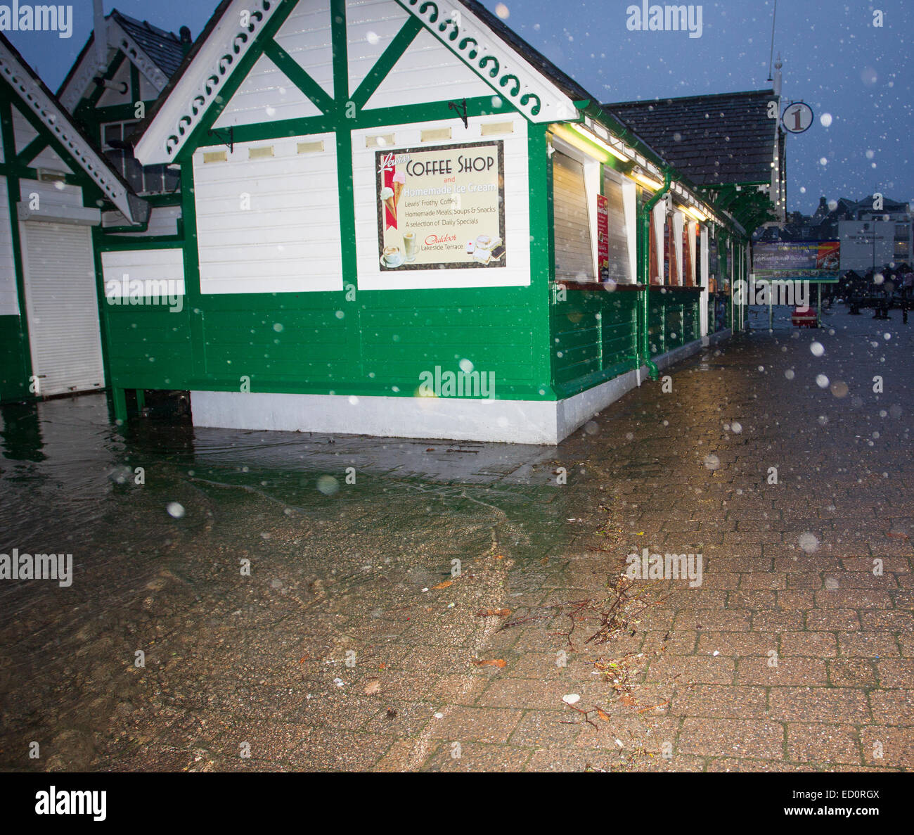 Bowness on Windermere Cumbria UK 23 December 2014 4.00pm UPDATE Lake