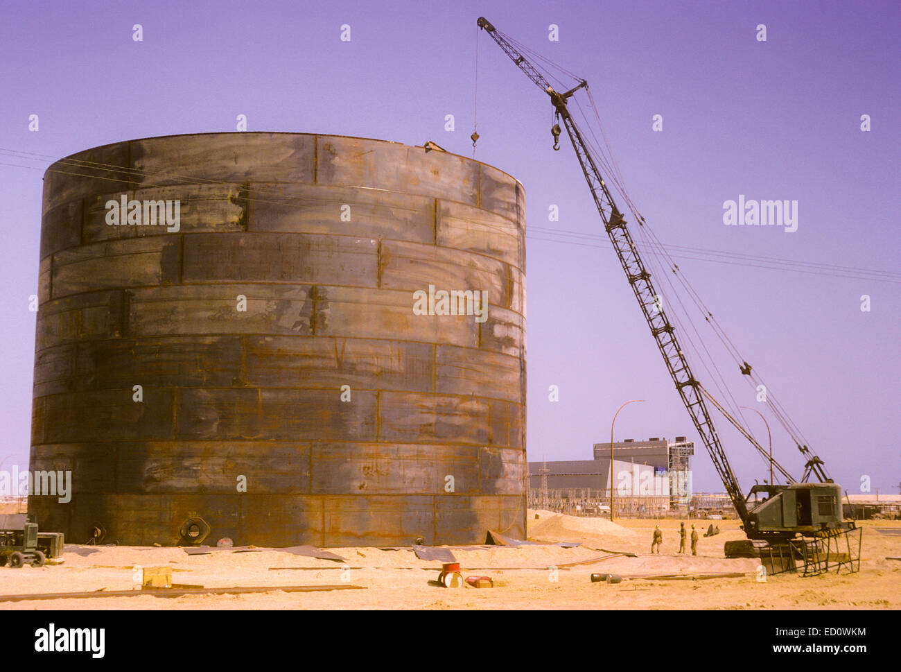 Kuwait November 1966. KOC Oil Storage Tank Under Construction, Ahmadi