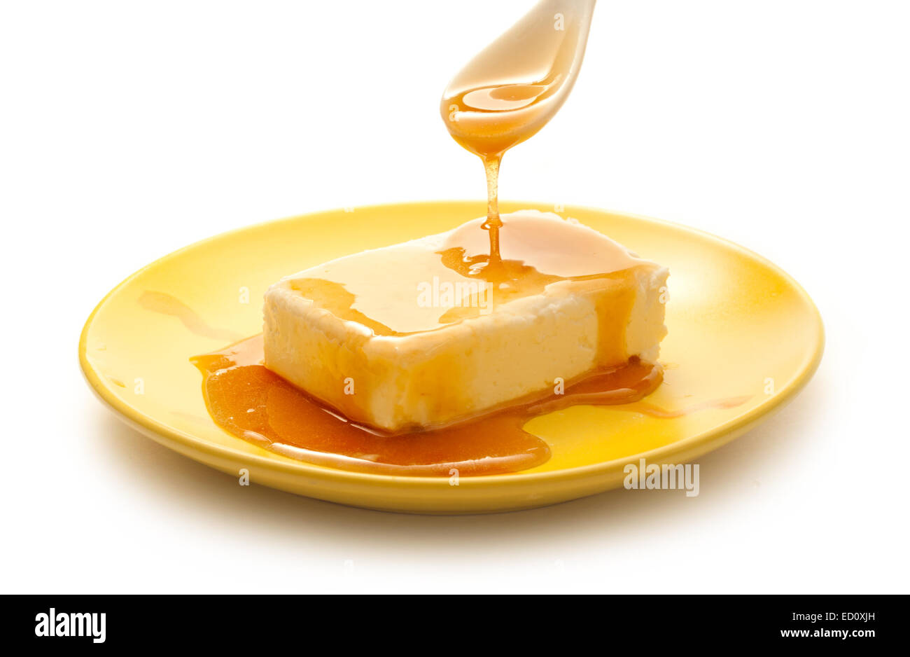 Cottage cheese with honey Stock Photo Alamy
