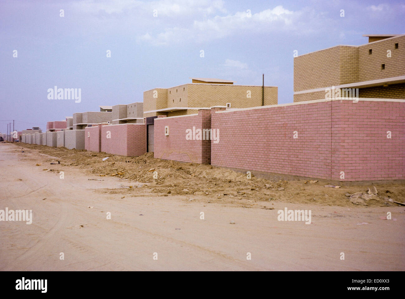 Kuwait October 1966. Lowcost Housing for Settlement of Bedouin