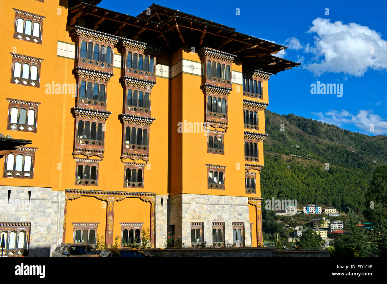 The Taj Tashi Hotel, Thimphu, Bhutan Stock Photo