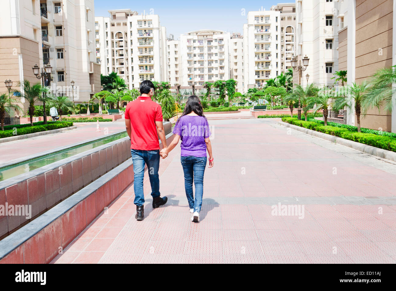 2 indian Beautiful Couple Walking Stock Photo - Alamy