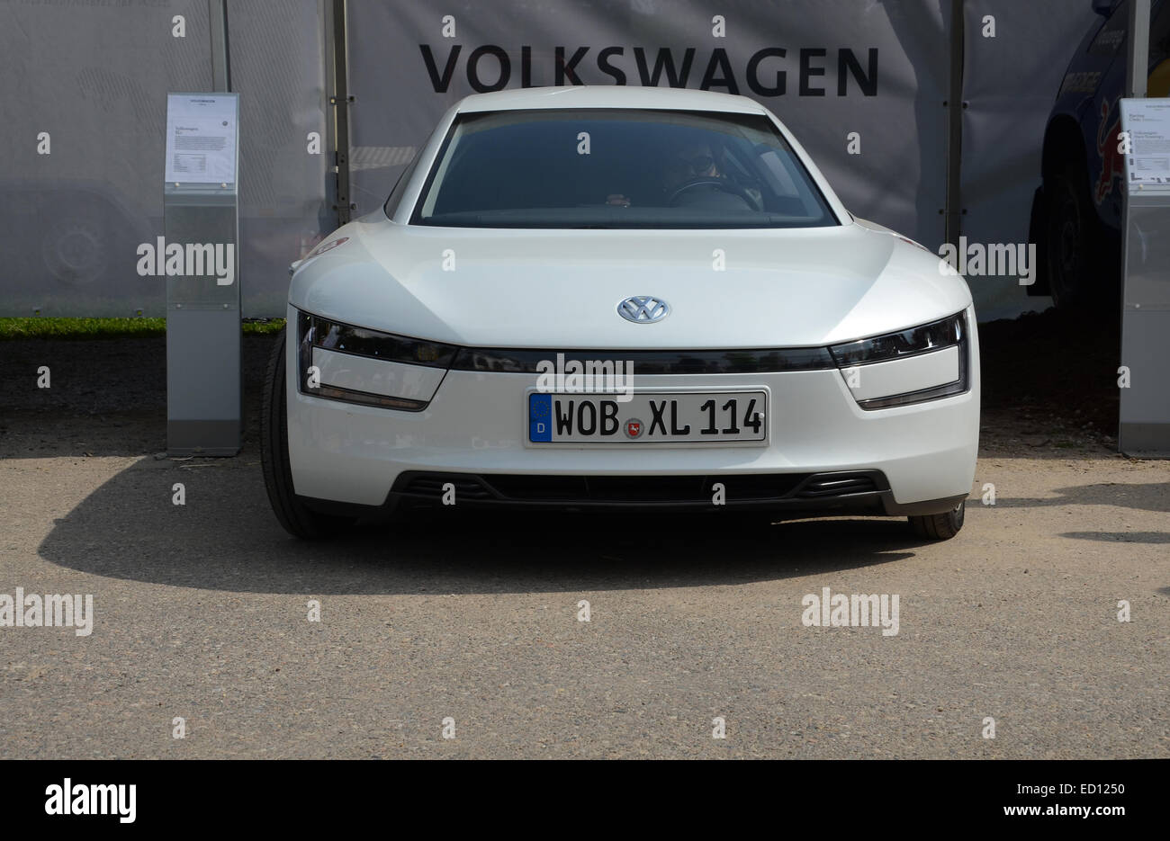 hybrid Volkswagen XL1 turbo diesel at Schloss Dyck Classic Days 2014, Germany Stock Photo