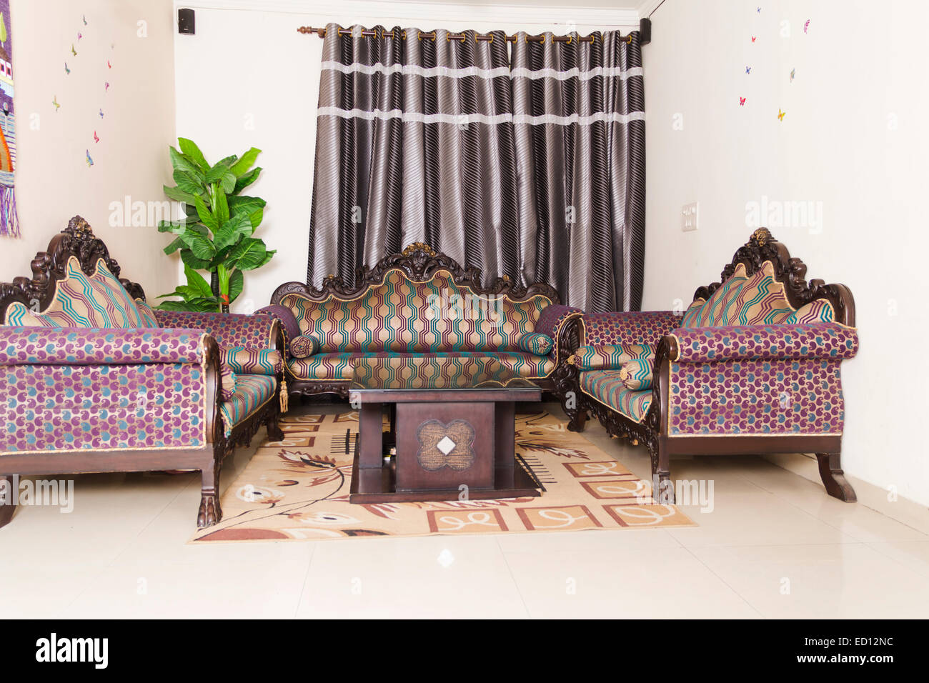 Living Room sofa nobody Stock Photo - Alamy