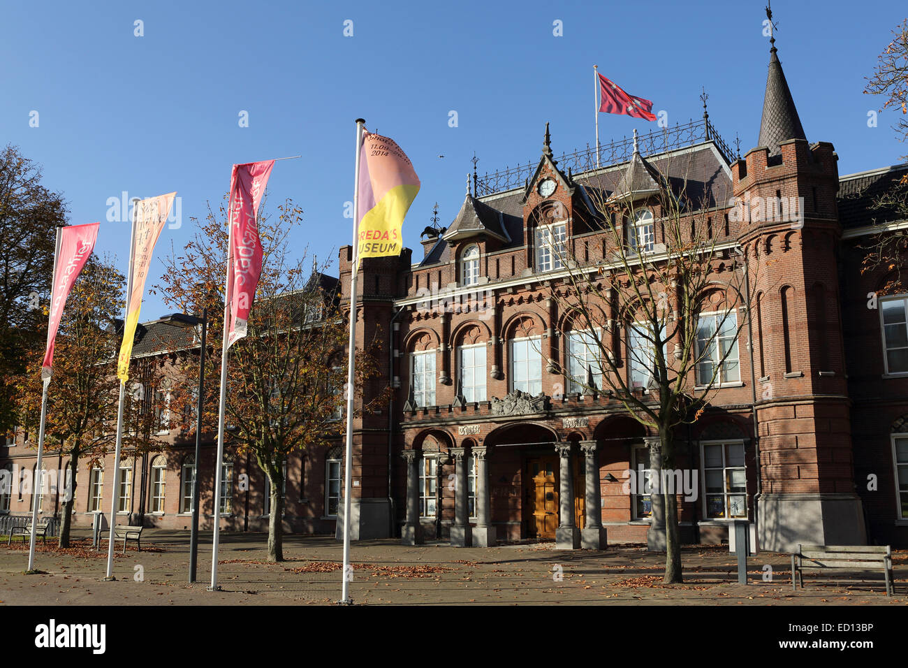 The Gothic style facade of Breda Museum in Breda, the Netherlands. Stock Photo