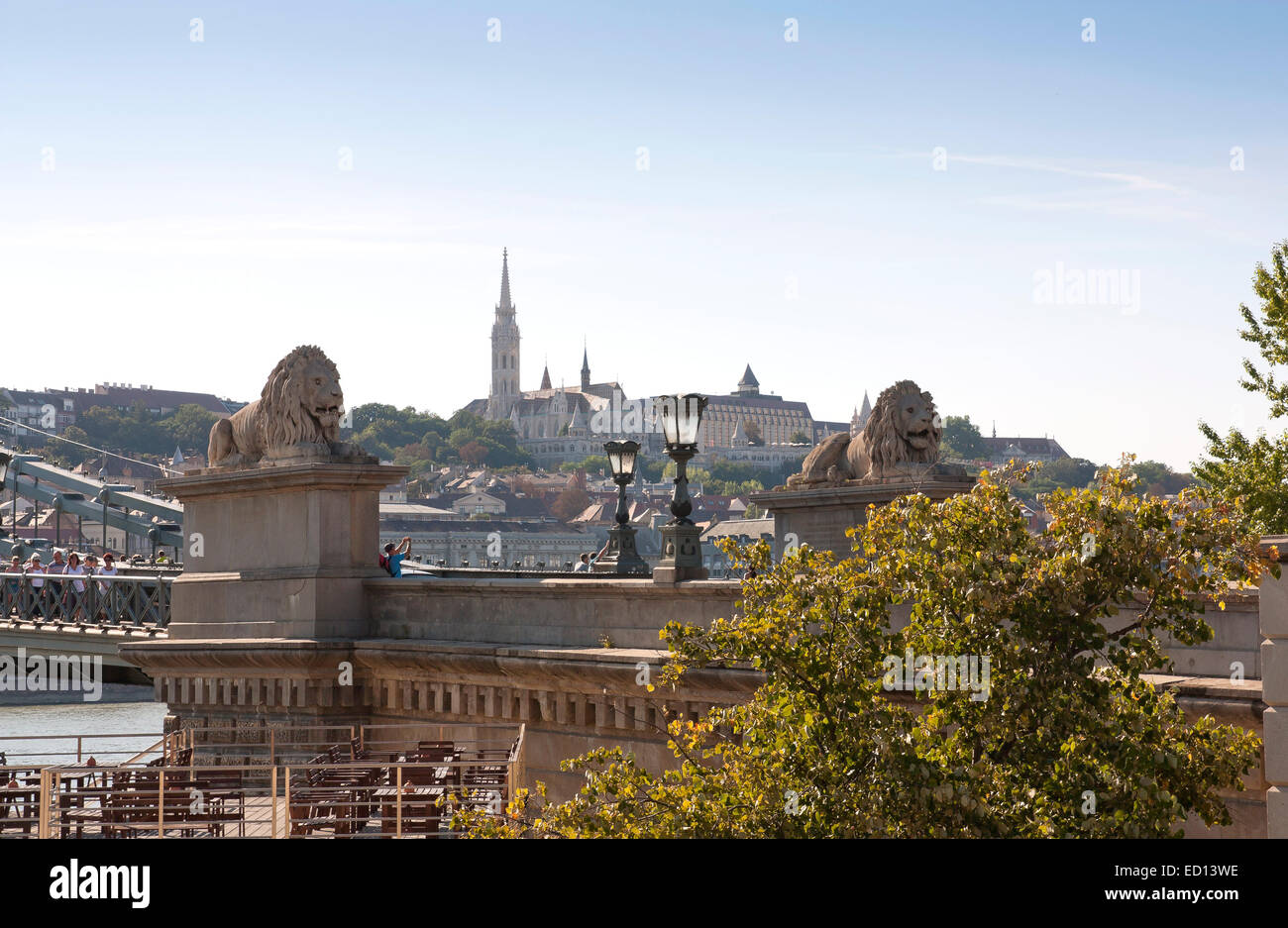 Széchenyi Chain Bridge and Buda Castle, Budapest Stock Photo - Alamy