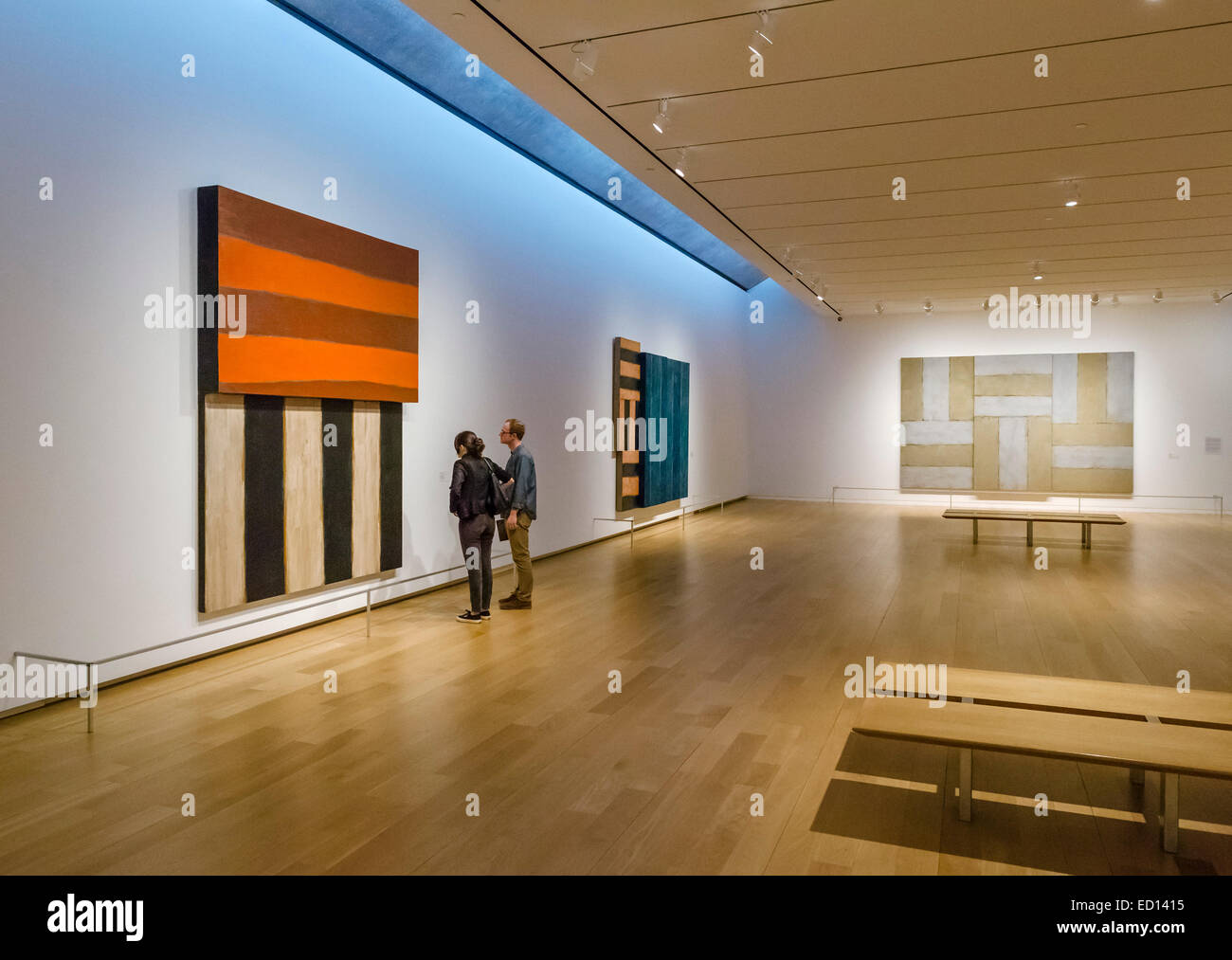 Gallery in the Modern Art Museum of Fort Worth, Ft Worth, Texas, USA Stock Photo