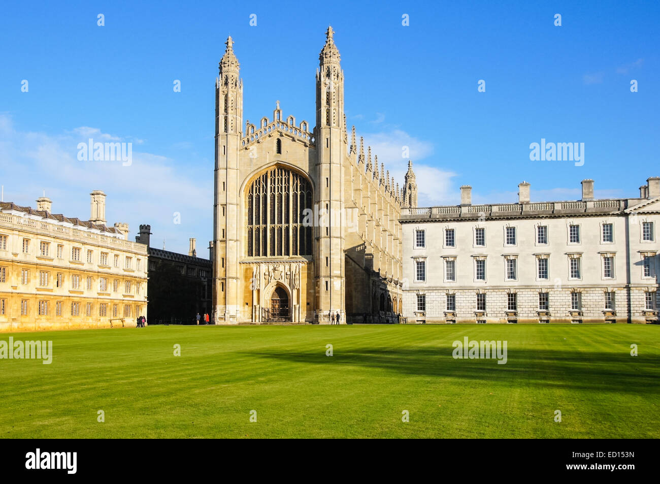 The University of Cambridge, the Back Lawn with King's College Chapel, Cambridge Cambridgeshire England United Kingdom UK Stock Photo