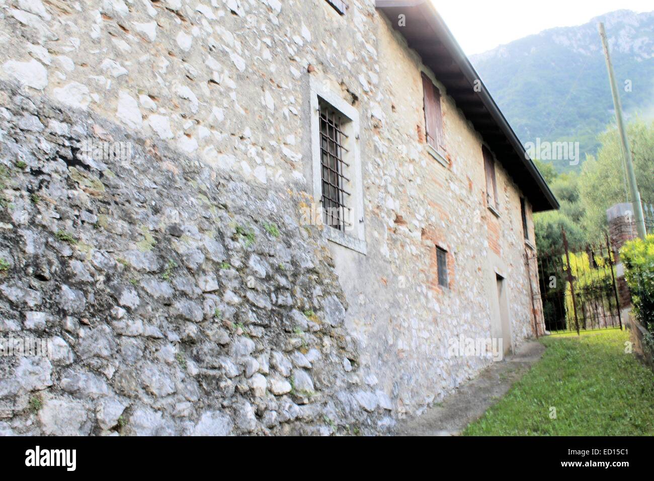 ancient house in northern Italy Stock Photo