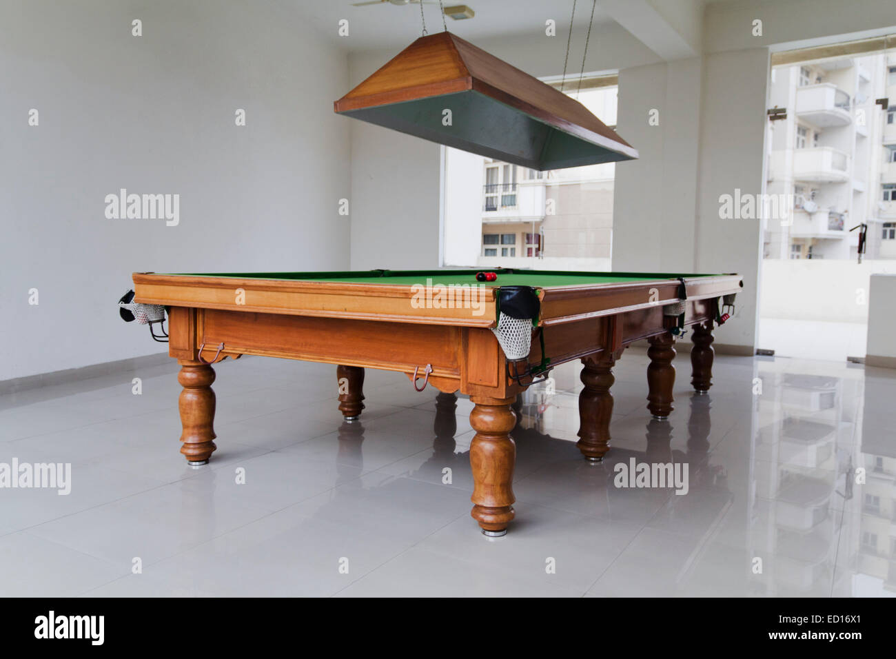 Snooker Table nobody Stock Photo