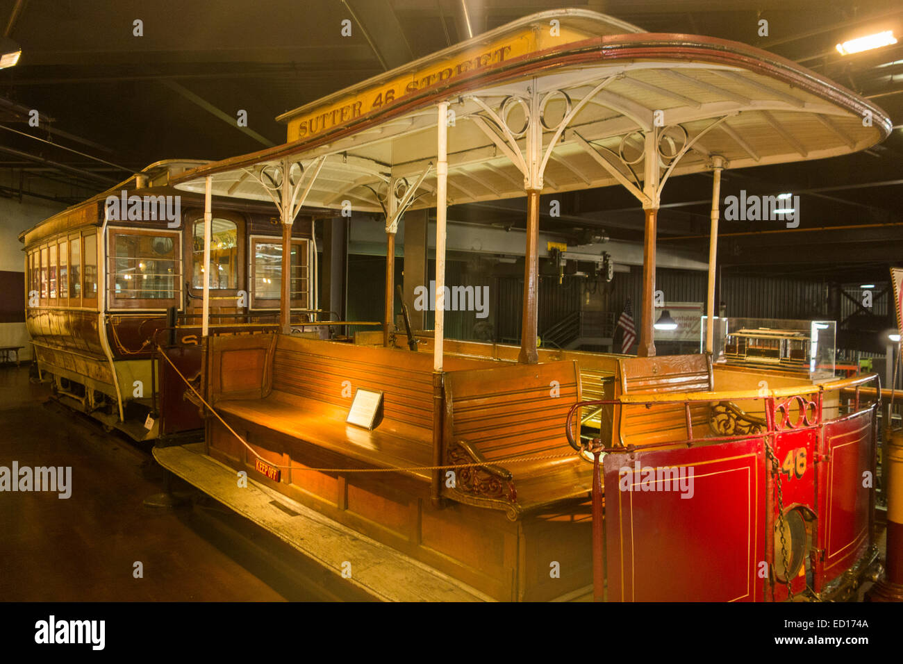 San Francisco cable car museum Stock Photo