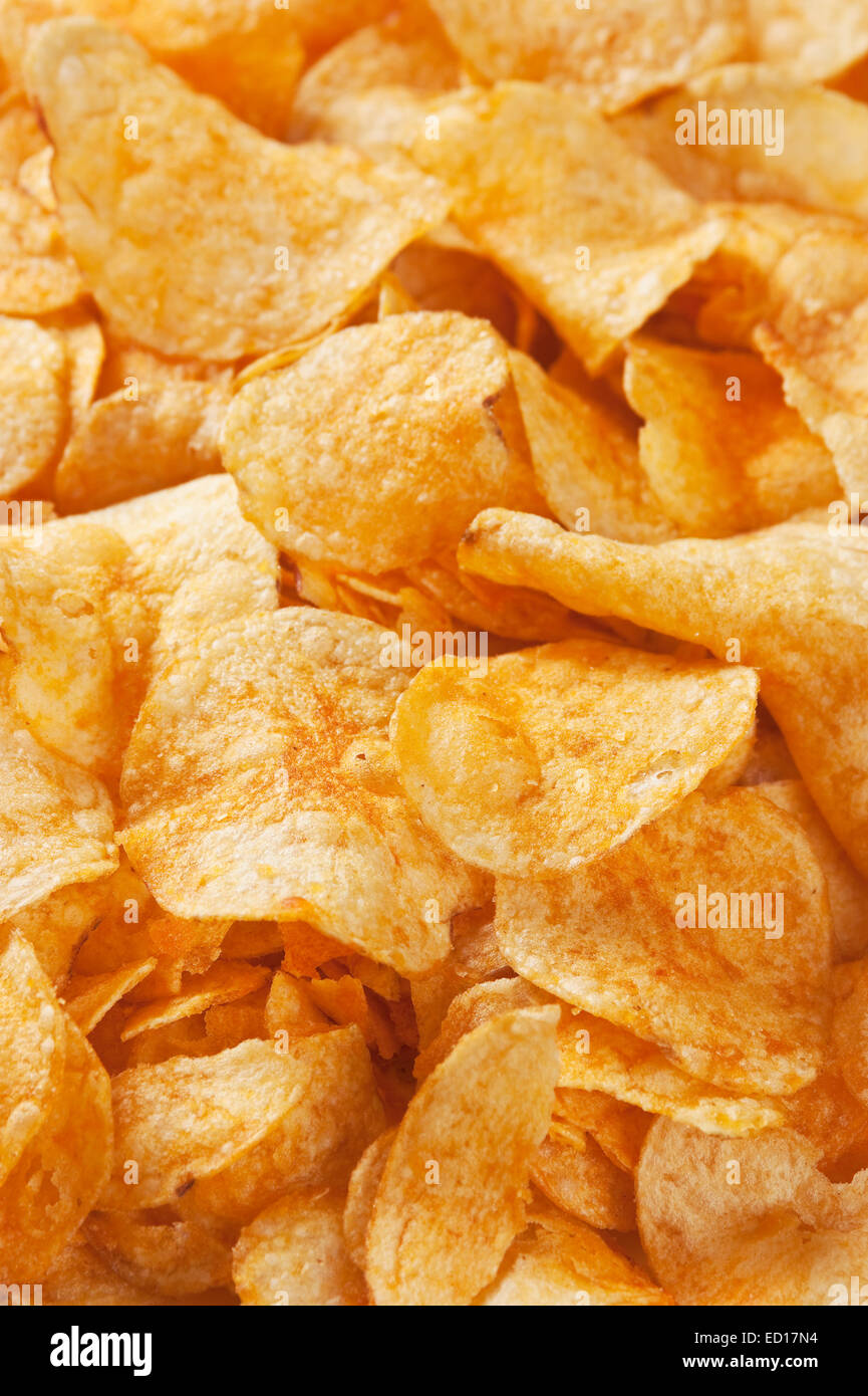 crispy potato chips background Stock Photo Alamy