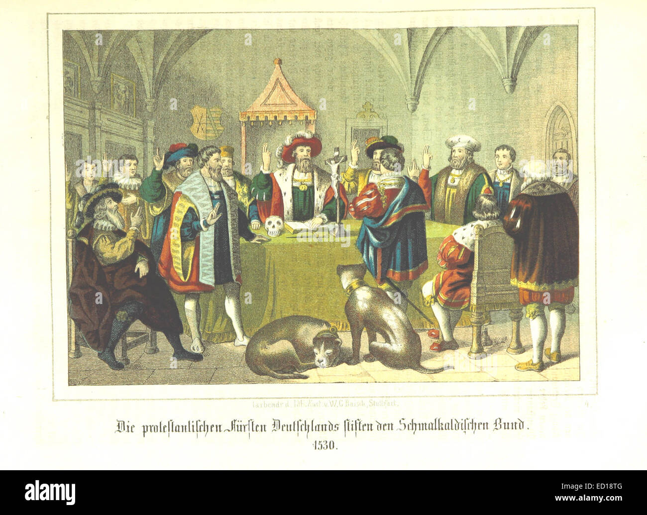 Page099 Die protestantischen Fürsten Deutschlands stiften den Schmalkaldischen Bund 1530 Stock Photo
