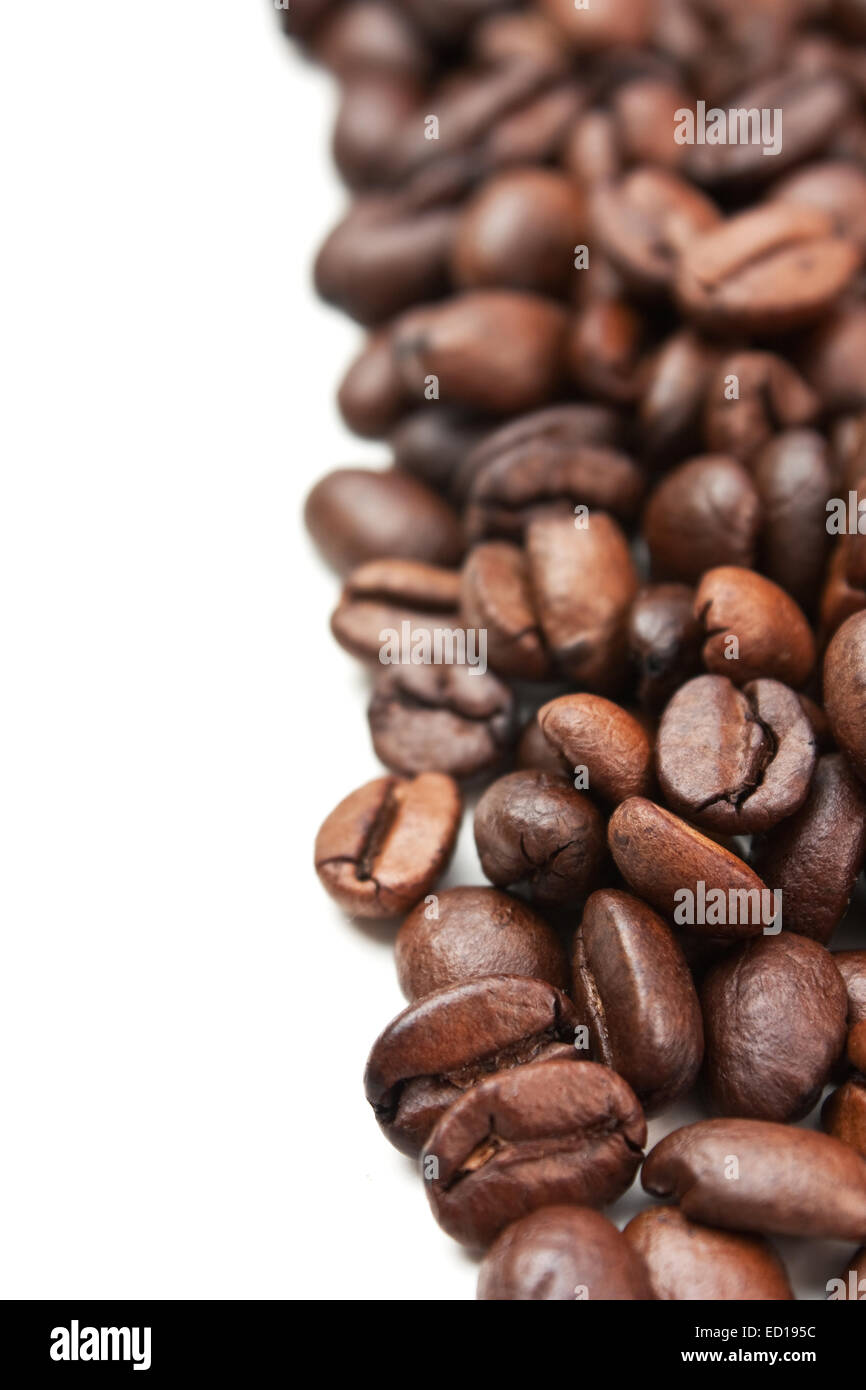 coffee beans isolated on a white background Stock Photo - Alamy