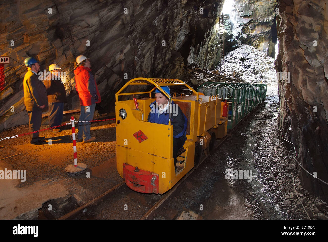 LLechwedd Slate Caverns, Bleanau Ffestiniog, Wales, UK Stock Photo