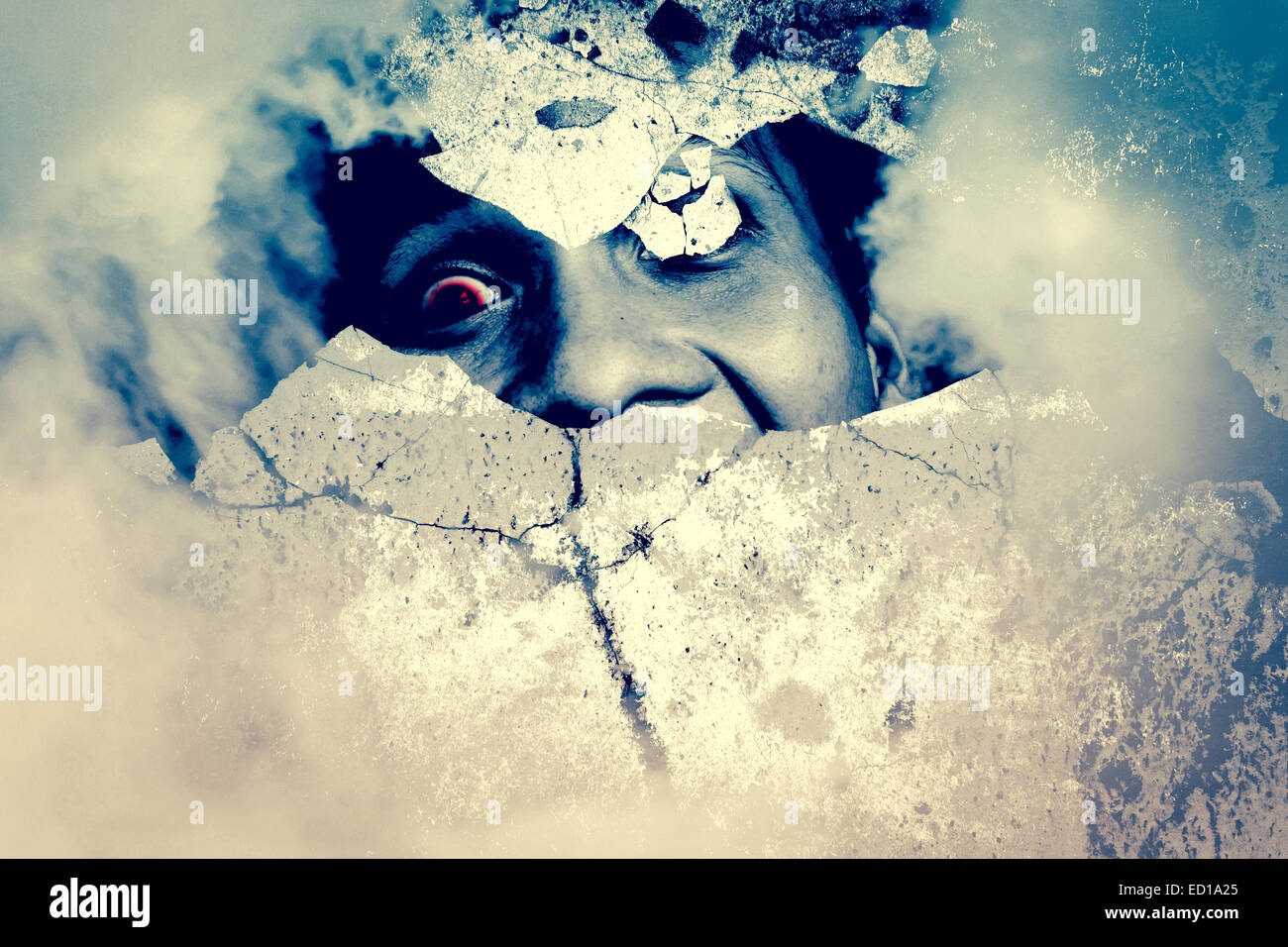 Ghost,Man Screaming On Shattered Grunge Wall Series,Horror Background For  Movies Poster Project,Book Cover Stock Photo - Alamy