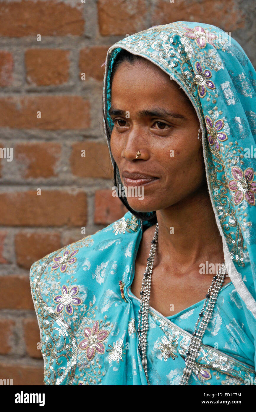 Woman of Rathwa tribe, Gujarat, India Stock Photo Alamy