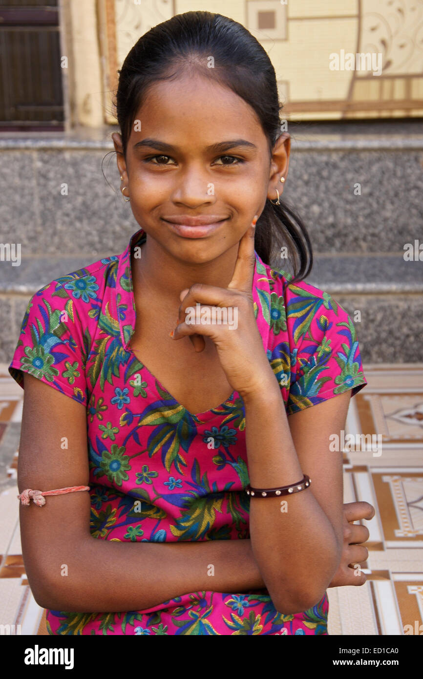 Young girl of Patan, Gujarat, India Stock Photo