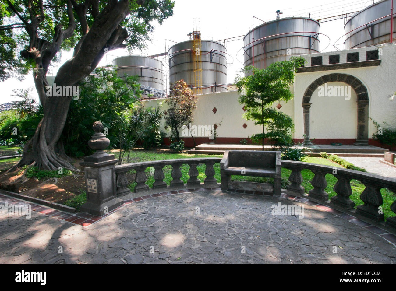 The old Sauza family mansion serves as a tasting room at the company's La Preservancia Distillery, Jalisco, Mexico Stock Photo