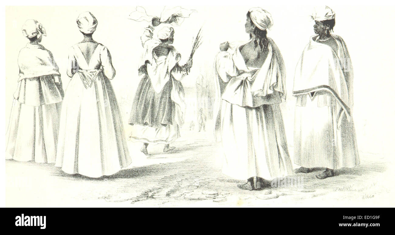 SR177o (20) Vijf Slaven-vrouwen zich op een feestdag naar hun kerk begevende Stock Photo