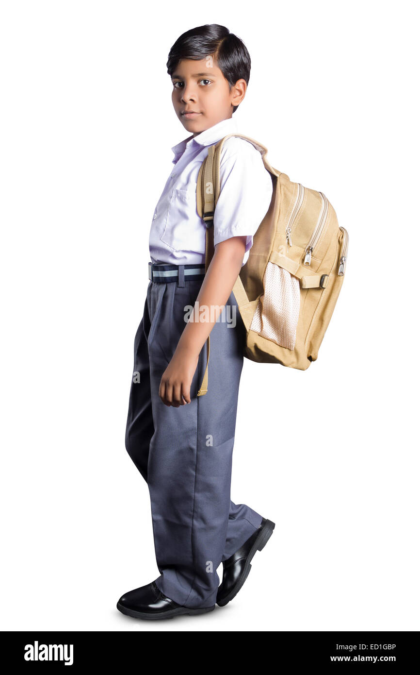 1 indian child school student Stock Photo