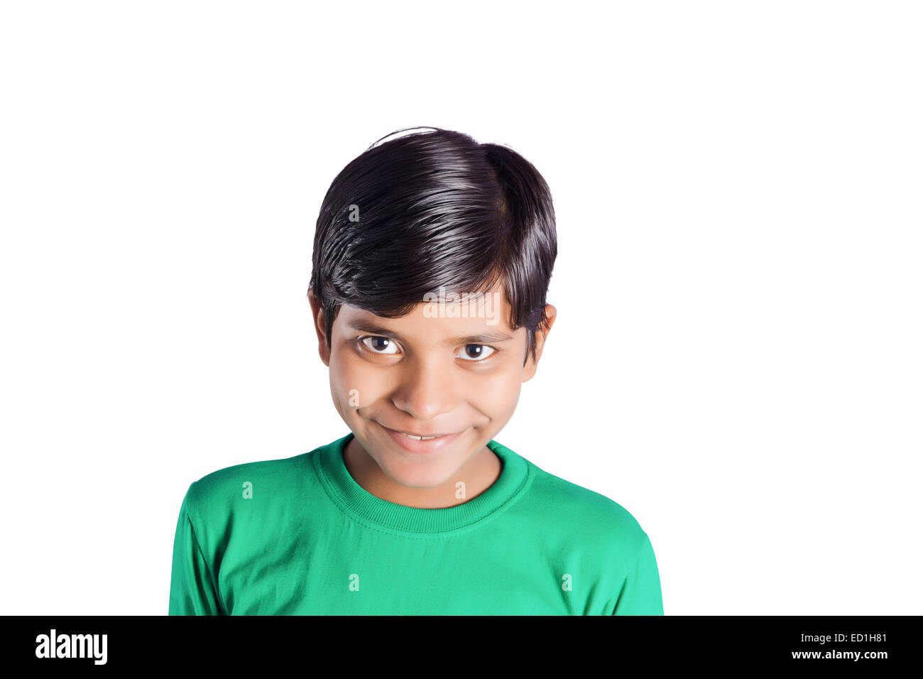 1 indian child boy pose Stock Photo