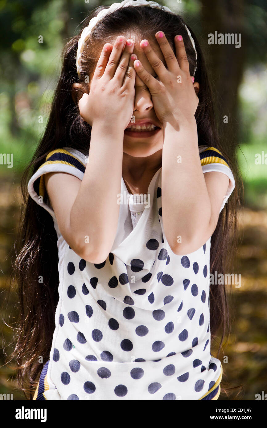 Girls playing hide and seek - Stock Image - F022/6980 - Science Photo  Library