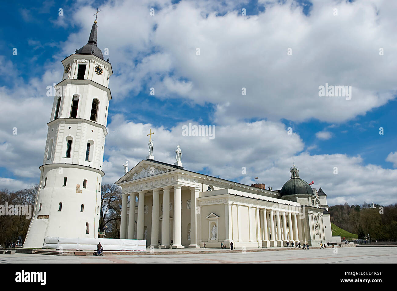 The Cathedral of Vilnius is the heart of the spiritual life in Catholic Lithuania. Stock Photo