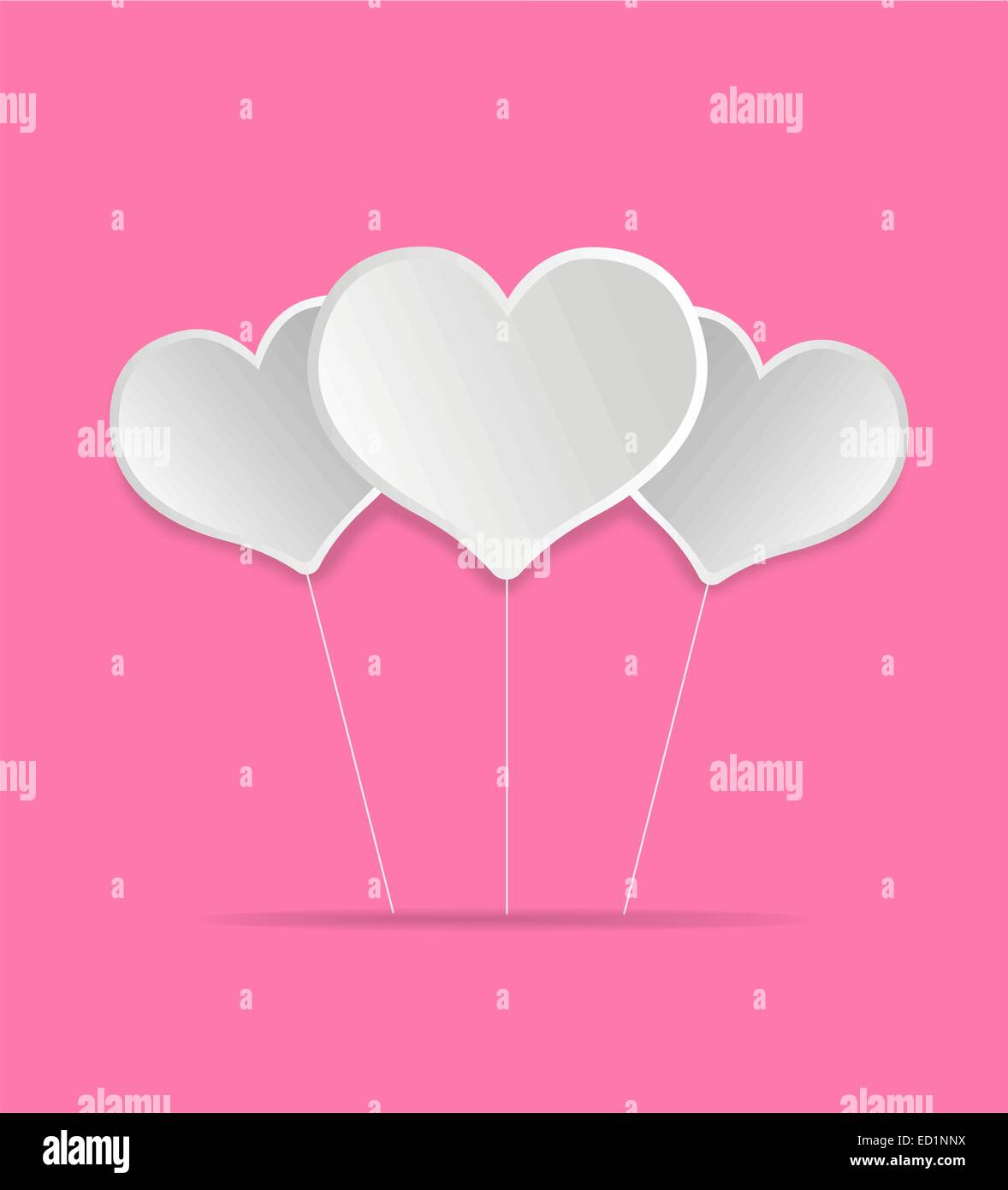 Valentines day vector with heart balloons Stock Vector Image & Art - Alamy