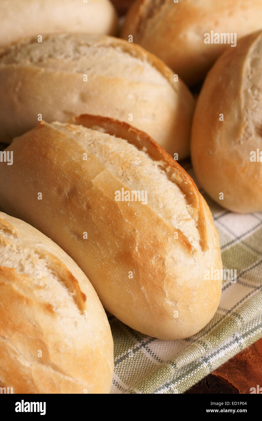 Petit baguettes small freshly baked French bread rolls Stock Photo - Alamy