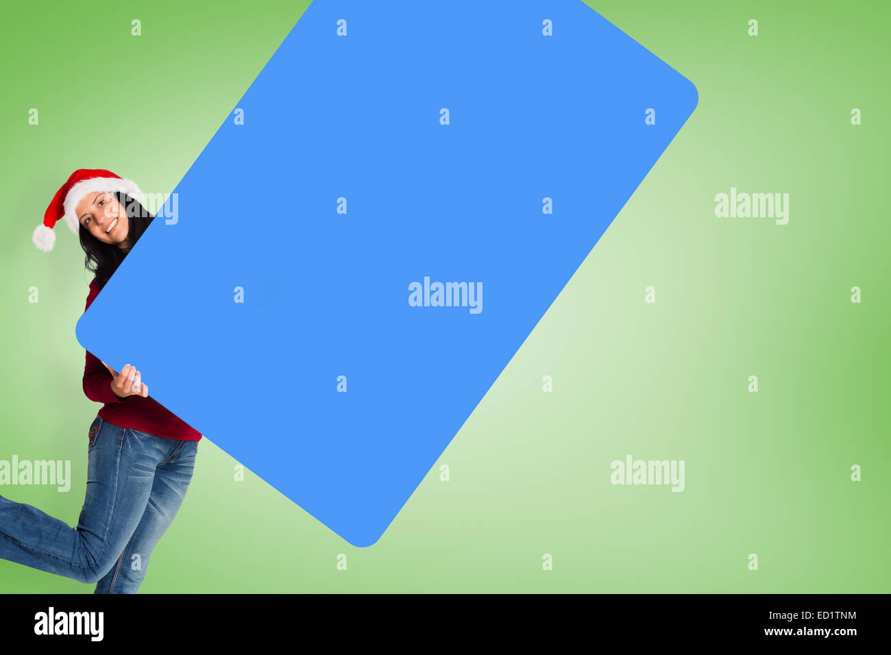 Houdling Sign Composite image of woman holding a sign Stock Photo - Alamy