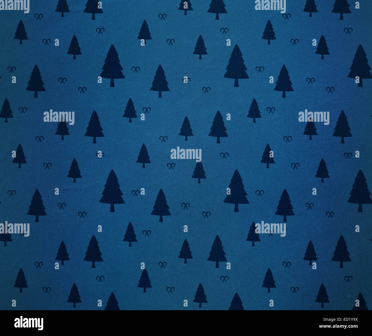 Blue fir tree pattern wallpaper Stock Photo - Alamy