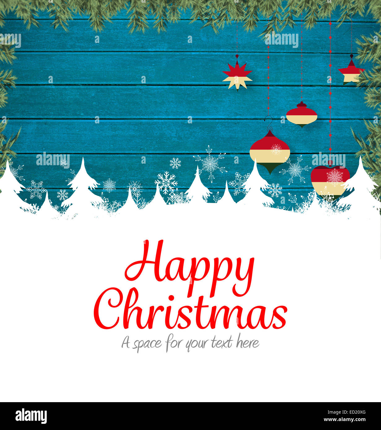 Happy Christmas message Stock Photo - Alamy