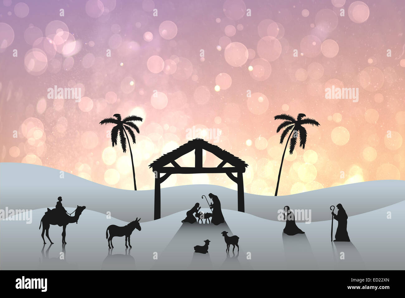 Composite image of nativity scene Stock Photo - Alamy