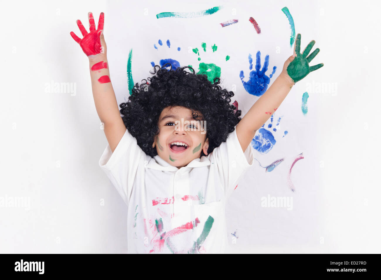 Indian Child Color Hand Indian child color hands hi-res stock photography and images - Alamy
