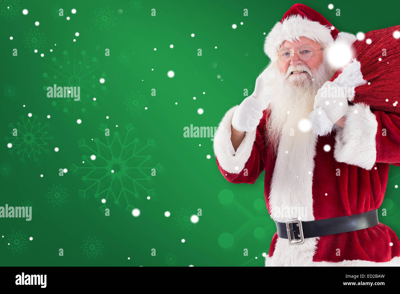Composite image of santa likes to carry his sack Stock Photo - Alamy