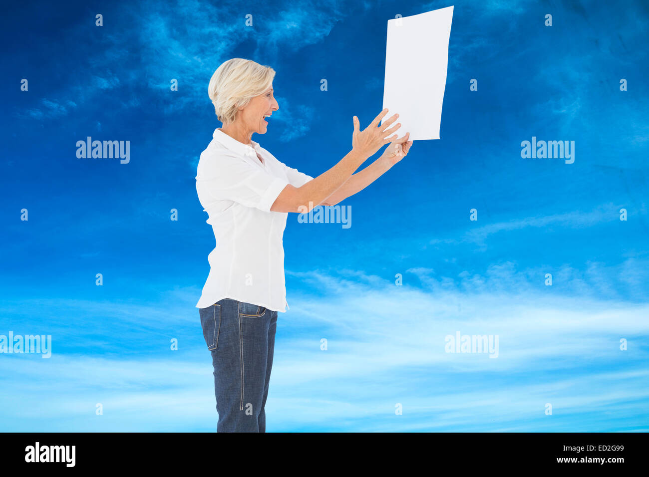 Angry mature woman blank hi-res stock photography and images - Alamy
