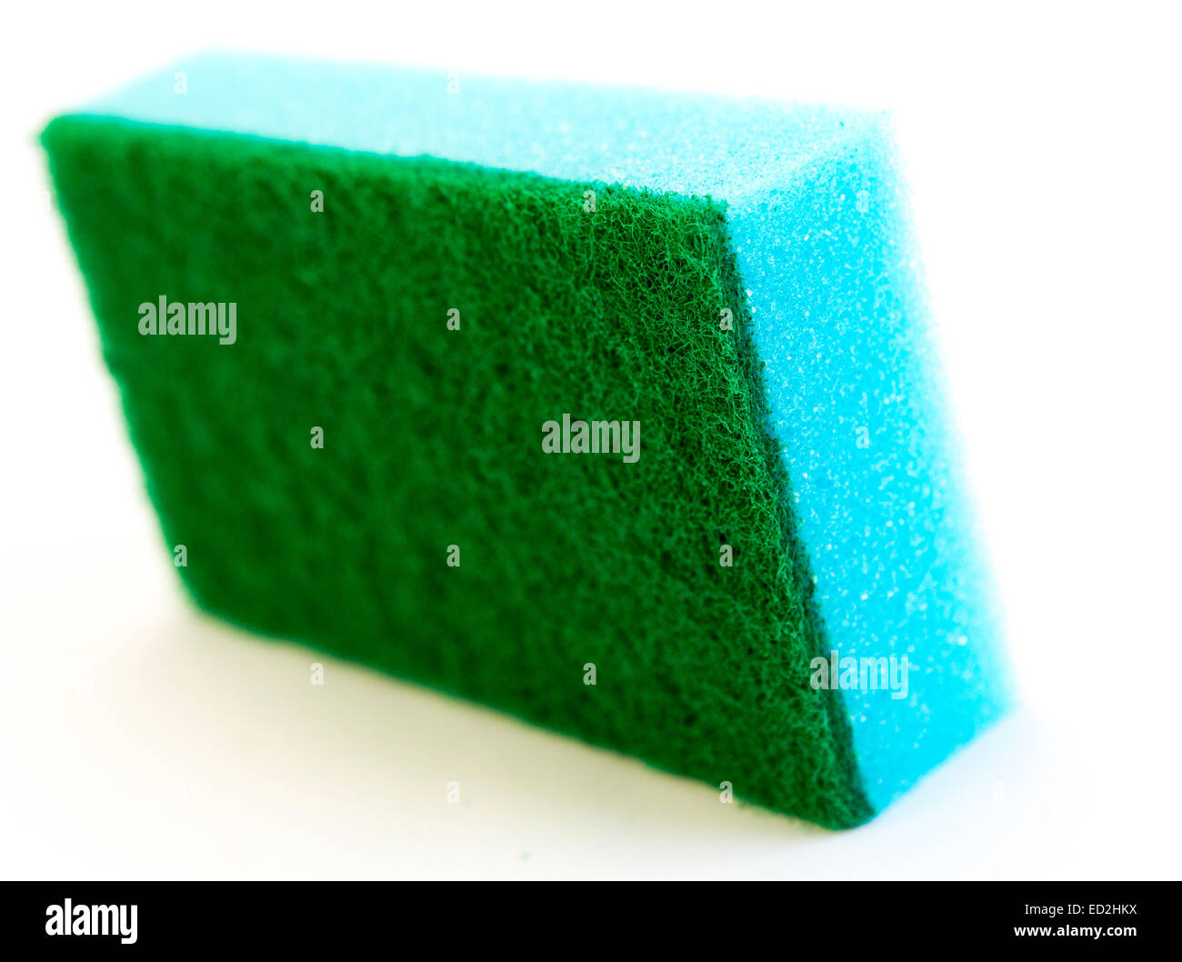 Blue sponge isolated on white Stock Photo Alamy