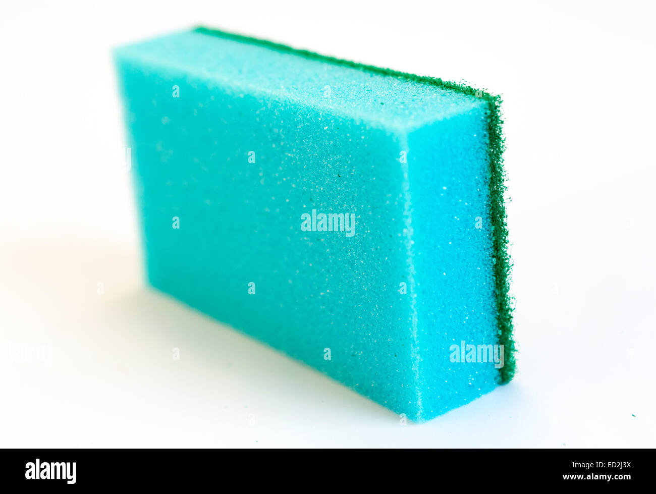 Blue sponge isolated on white Stock Photo Alamy