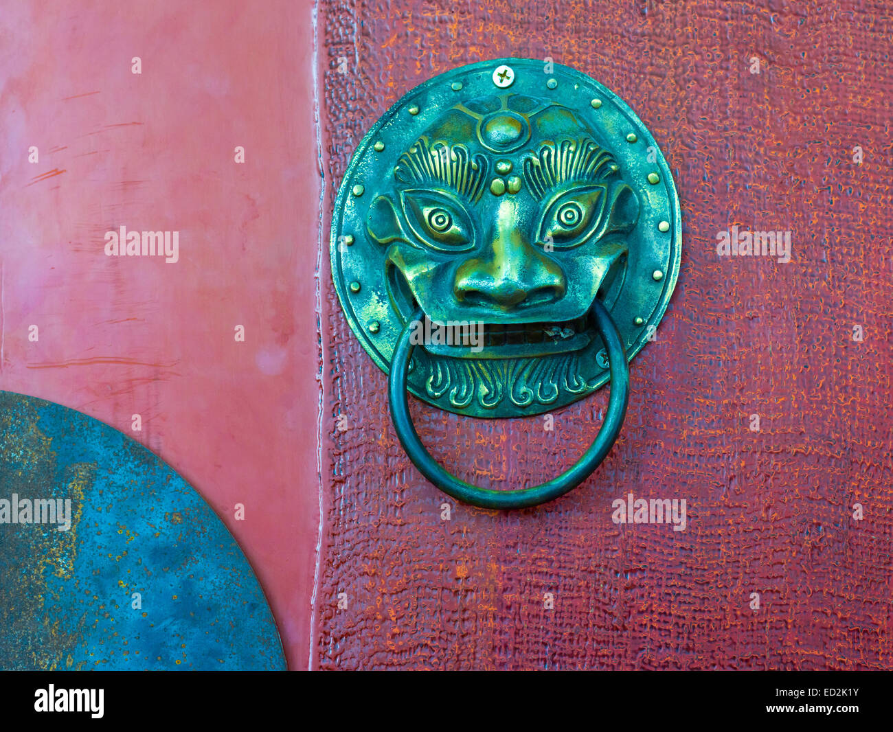 Traditional Chinese Door knocker Stock Photo Alamy