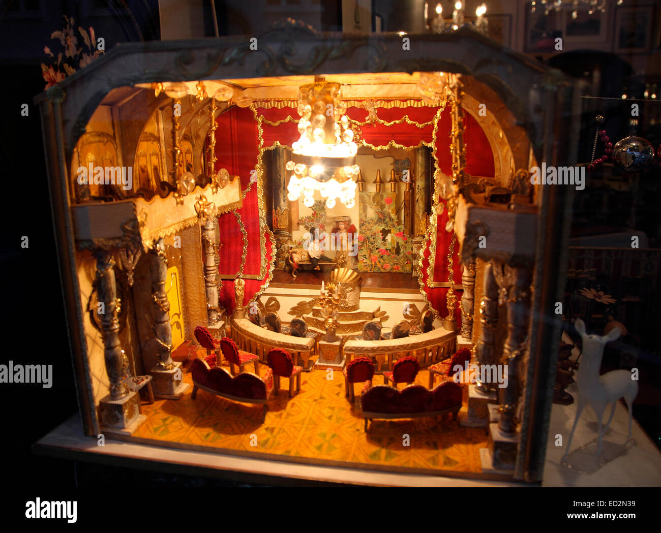 Toy theatre for sale in a Freiburg antique shop Stock Photo Alamy