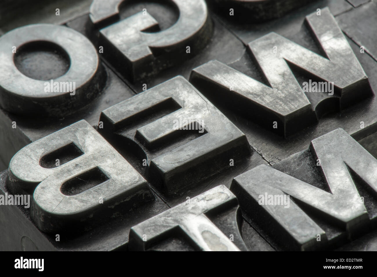 Old lead ink printing type from a book company Stock Photo Alamy