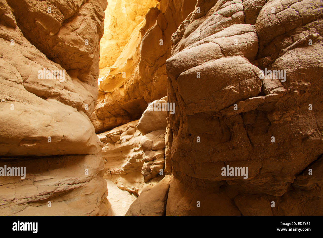 A slot canyon in Anza-Borrego Desert State Park, California. Stock Photo