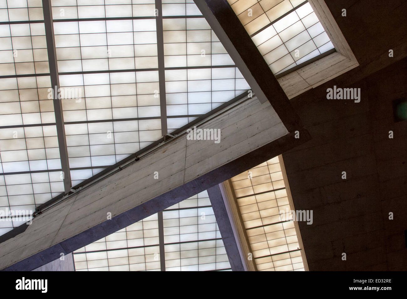 Skylights in The University Art Museum in Berkeley, California Stock