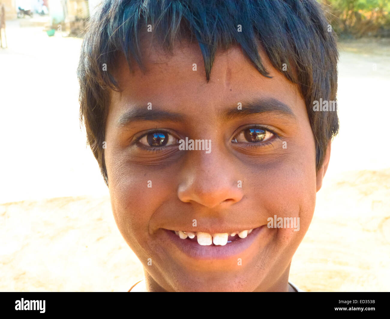 portrait of indian boy from bhuji Stock Photo