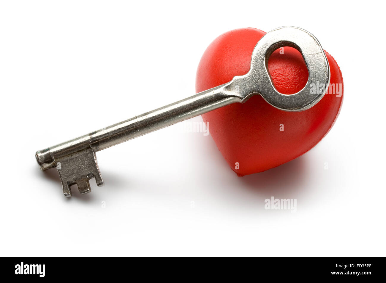 Key and heart on the white background Stock Photo - Alamy