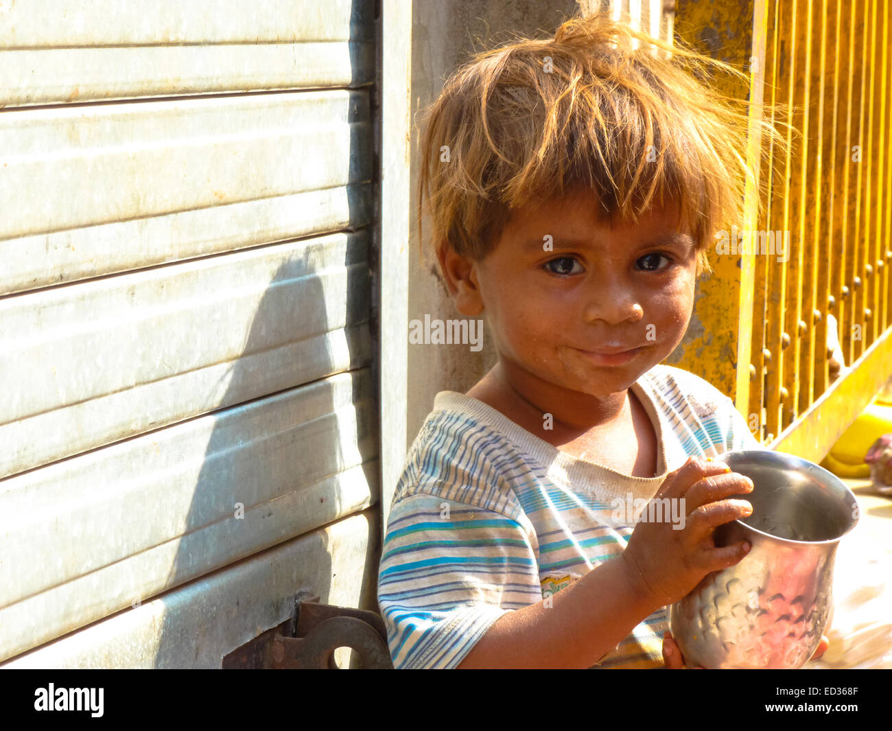 portrait of child in gujarat india Stock Photo