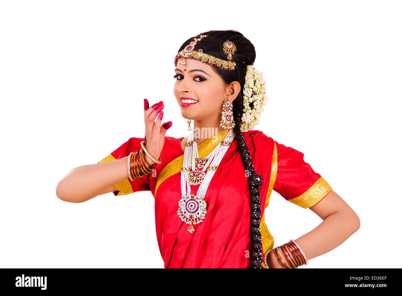 1 indian South Indian lady dance Stock Photo - Alamy